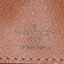 Borsa portadocumenti Louis Vuitton Voyage in tela monogram marrone e pelle naturale - Detail D3