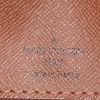 Porta-documentos Louis Vuitton Voyage en lona Monogram marrón y cuero natural - Detail D3 thumbnail