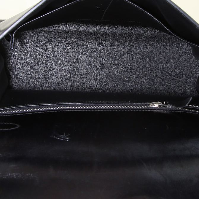 Hermes Kelly 32 cm handbag in black box - Detail D2