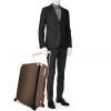 Louis Vuitton Horizon 70 travel bag in brown monogram canvas and natural leather - Detail D1 thumbnail