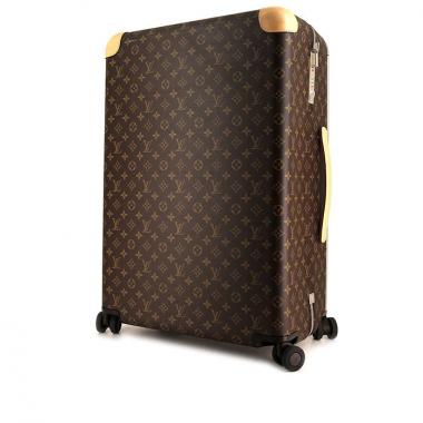 Borsa da viaggio Louis Vuitton Horizon 70 in tela monogram marrone e pelle naturale