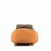 Sac à dos Louis Vuitton Montsouris petit modèle en toile monogram marron et cuir naturel - Detail D4 thumbnail