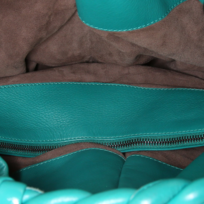 Borsa Bottega Veneta Aquilone in pelle verde - Detail D2