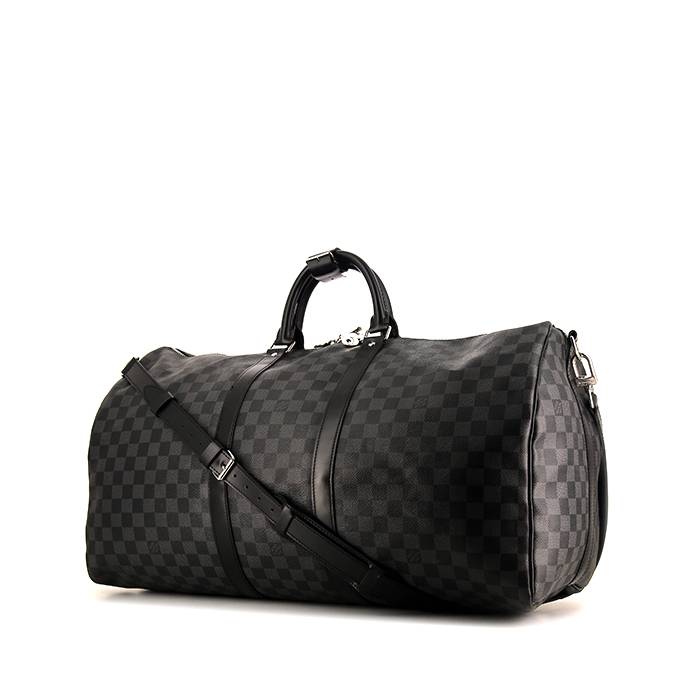 Keepall leather travel bag Louis Vuitton Black in Leather - 27354472