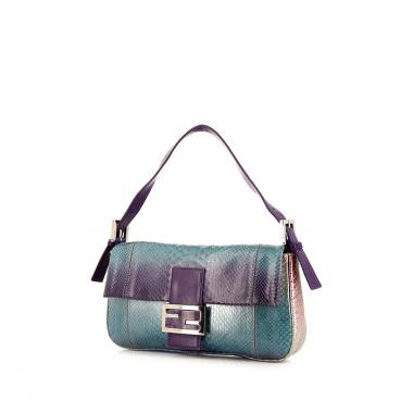 Fendi Baguette handbag in blue, purple and silver leather