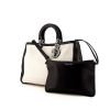 Dior Diorissimo large model handbag in cream color canvas and black leather - 00pp thumbnail