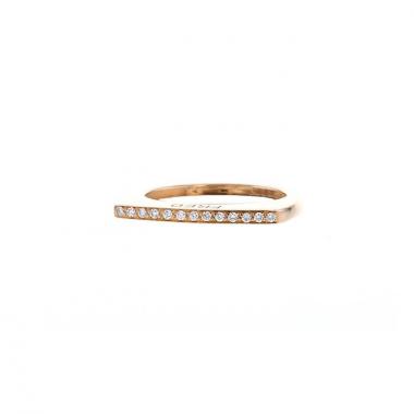 Sortija Fred Success Skinny en oro rosa y diamantes