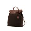 Mochila Hermès Herbag - Backpack en lona marrón y cuero marrón - 00pp thumbnail
