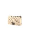 Chanel Boy shoulder bag in white quilted leather - 00pp thumbnail