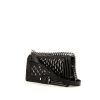 Chanel Boy shoulder bag in black patent quilted leather - 00pp thumbnail
