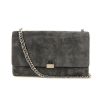Celine Classic Box large model handbag in grey suede - 360 thumbnail