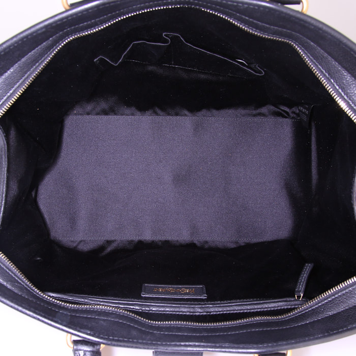 Borsa Yves Saint Laurent Chyc modello grande in puledro leopardato e pelle nera - Detail D2