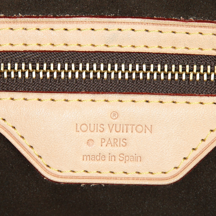 Borsa Louis Vuitton Wilshire in tela monogram e pelle naturale - Detail D3