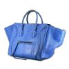 Celine Cabas Phantom shopping bag in blue python - 00pp thumbnail