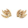 Vintage 1950's earrings for non pierced ears in pink gold and diamonds - 00pp thumbnail