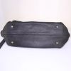 Salvatore Ferragamo Sofia handbag in black grained leather - Detail D5 thumbnail