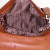 Salvatore Ferragamo Sofia shoulder bag in brown grained leather - Detail D3 thumbnail