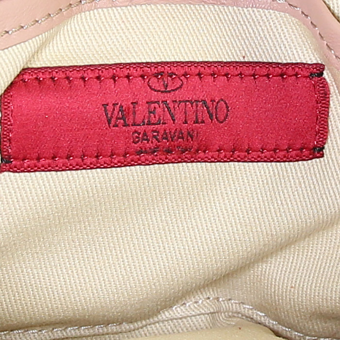 Sac bandoulière Valentino Garavani Vavavoom en cuir beige - Detail D4