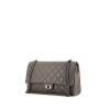 Chanel 2.55 handbag in grey quilted leather - 00pp thumbnail
