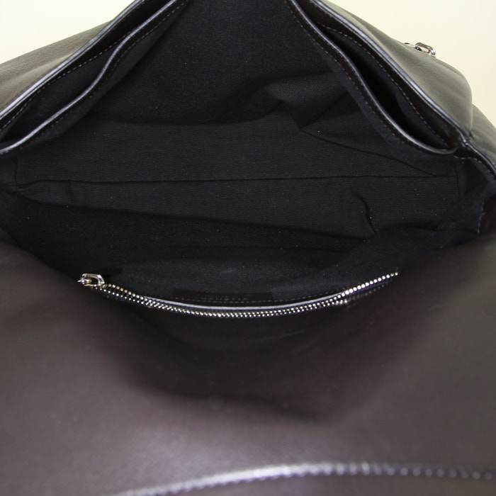 Bolso bandolera Givenchy Pandora en cuero negro y blanco - Detail D3