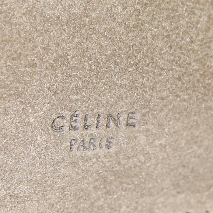 Bolso de mano Celine New Shloulder en ante beige gris - Detail D3