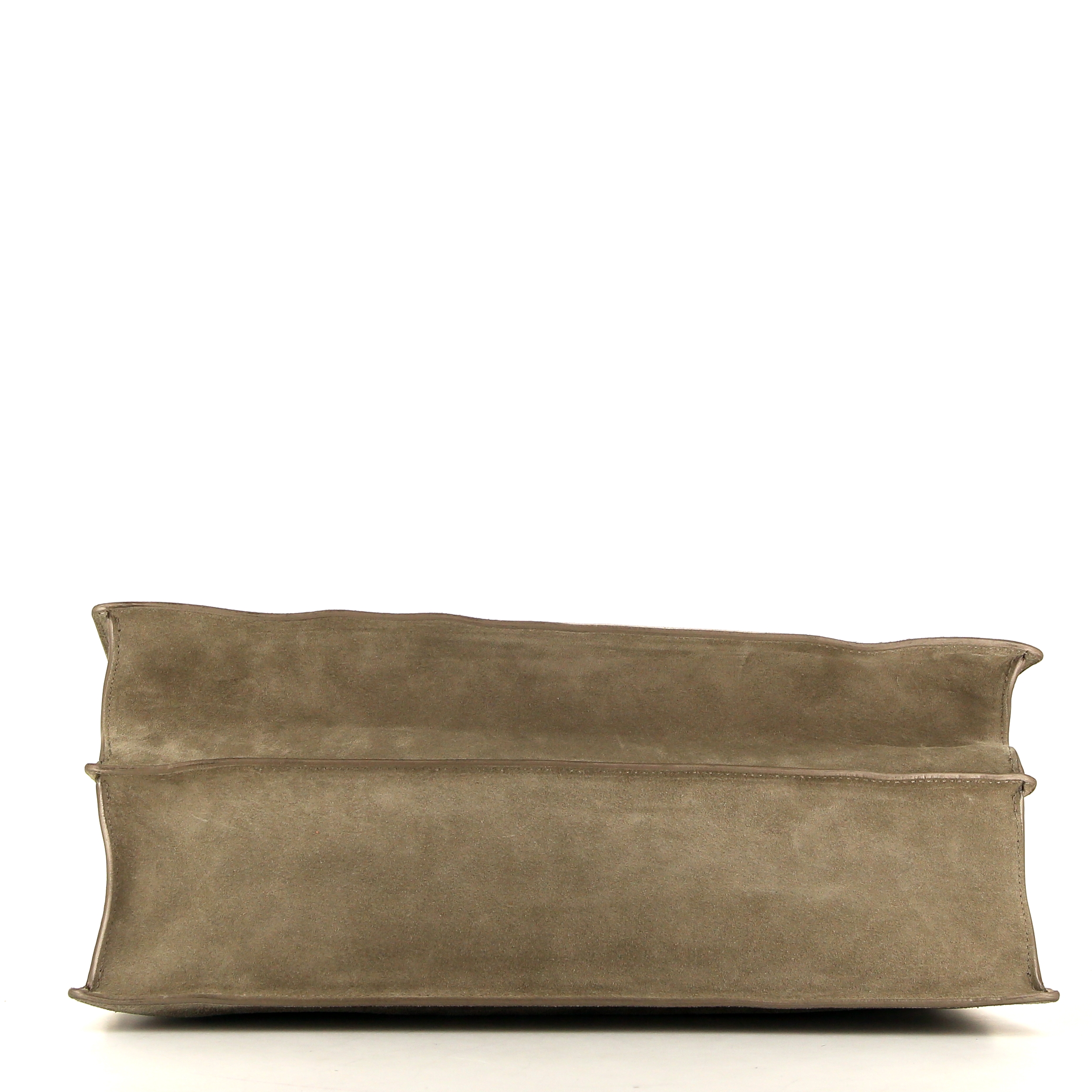 Sac à main Celine New Shloulder en daim beige gris - Detail D4