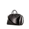 Bolso para llevar al hombro o en la mano Givenchy Antigona modelo mediano en cuero esmaltado negro - 00pp thumbnail
