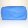 Shopping bag Bottega Veneta Cesta modello grande in pelle intrecciata blu - Detail D4 thumbnail