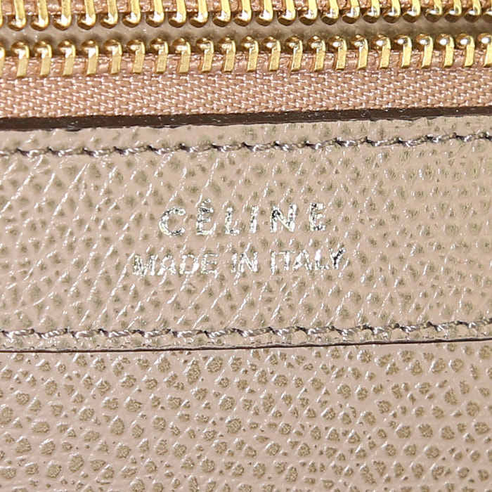 Bolso Cabás Celine Cabas Phantom en cuero granulado marrón etoupe - Detail D3