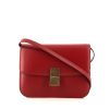 Celine  Classic Box medium model  shoulder bag  in red box leather - 360 thumbnail