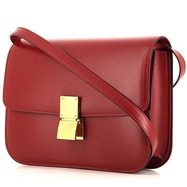 Celine Classic Box Bag Smooth Leather Medium Red-MINT condition | eBay