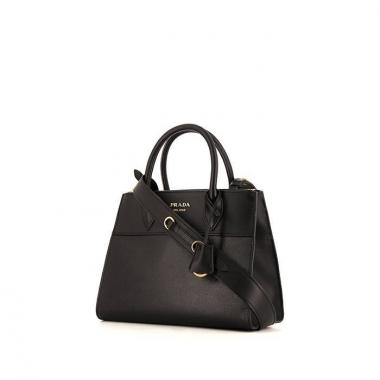 Sac à main Prada Paradigme petit modèle en cuir saffiano noir
