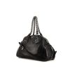 Prada Lux Chain shopping bag in black glittering leather - 00pp thumbnail