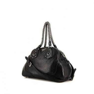 Bolso Cabás Prada Lux Chain en cuero irisado negro