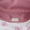Dior Girly handbag in pink and white monogram canvas and white patent leather - Detail D2 thumbnail