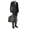 Louis Vuitton Helanga travel bag in green taiga leather - Detail D1 thumbnail