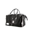 Balenciaga travel bag in black leather and black patent leather - 00pp thumbnail