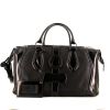 Balenciaga travel bag in black leather and black patent leather - 360 thumbnail