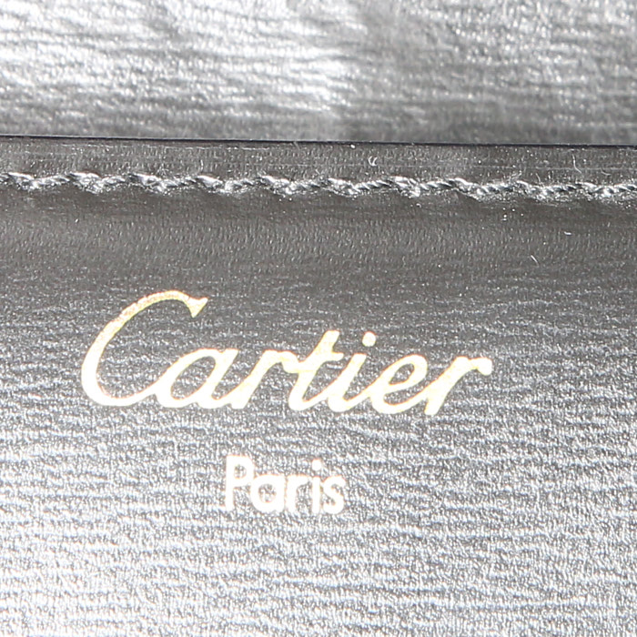 Cartier briefcase in black leather - Detail D3