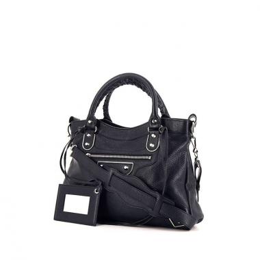 Borsa Balenciaga Velo in pelle blu marino