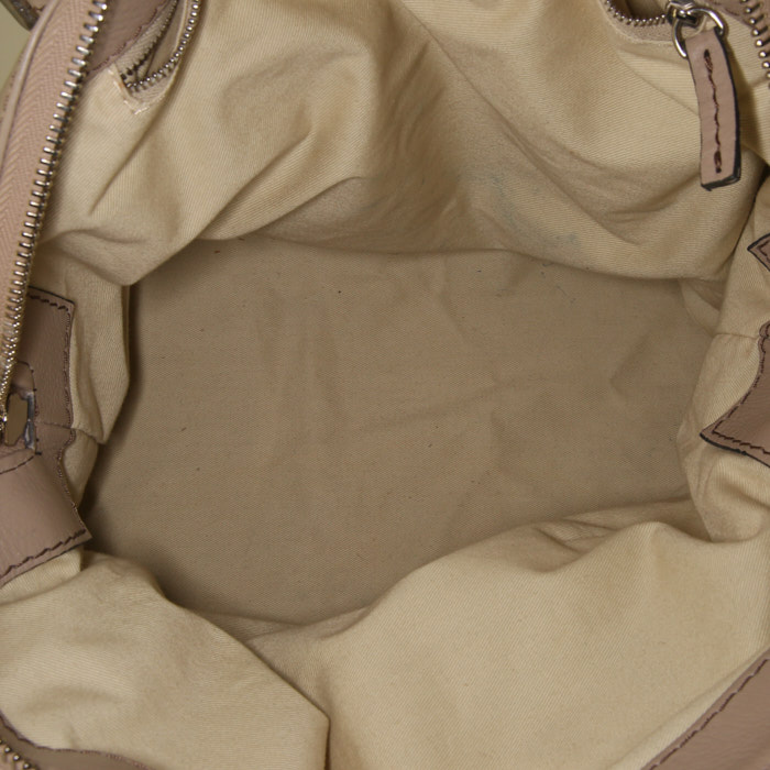 Bolso de mano Chloé Paddington modelo grande en cuero beige - Detail D2