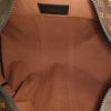 Bolsa de viaje Louis Vuitton Keepall 55 cm en lona Monogram marrón y cuero negro - Detail D3 thumbnail