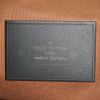 Bolsa de viaje Louis Vuitton Keepall 55 cm en lona Monogram marrón y cuero negro - Detail D4 thumbnail