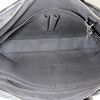 Porta-documentos Louis Vuitton Voyage en lona a cuadros gris y cuero negro - Detail D2 thumbnail
