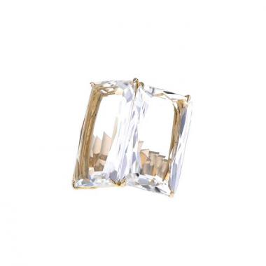 Bague H. Stern Cobblestone en or jaune,  cristal de roche et diamants