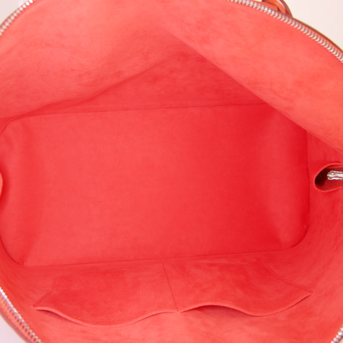 Louis Vuitton Alma large model handbag in orange epi leather - Detail D2