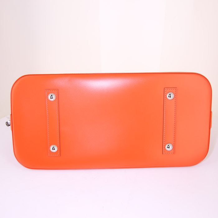 Borsa Louis Vuitton Alma modello grande in pelle Epi arancione - Detail D4