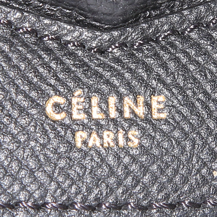 Borsa a tracolla Celine Trotteur in pelle martellata nera - Detail D3