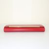 Bolsito de mano Saint Laurent Lutetia en cuero box rojo - Detail D4 thumbnail