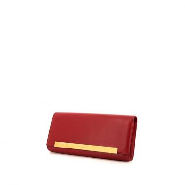 Saint Laurent Lutetia pouch in red box leather